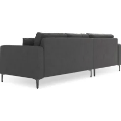 Clearance Mazzini Sofas Canapé d'angle Gauche Venus 4 Places gris foncé - 248x160x90 cm