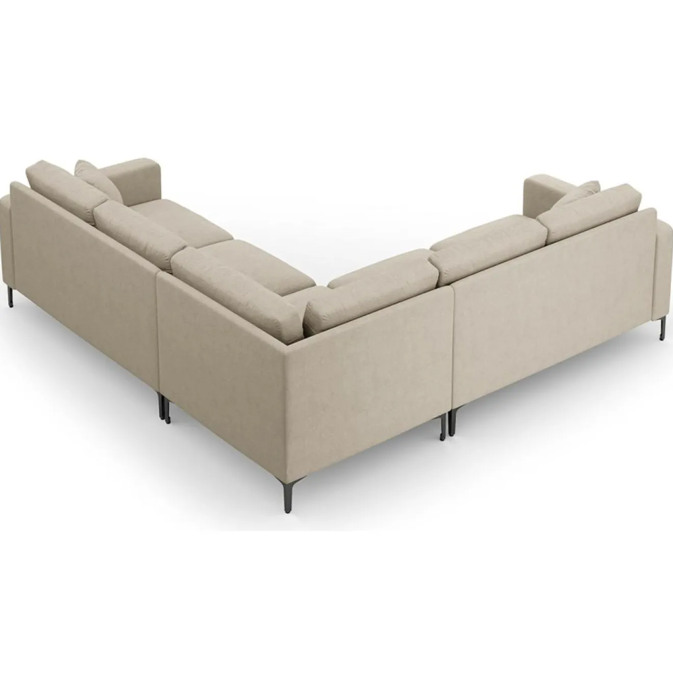 Mazzini Sofas Canapé d'angle Symétrique Venus 5 Places beige - 250x238x90 cm