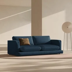 Best Mazzini Sofas Canapé Daphne 3 Places Bleu Marine - 210x105x86 cm