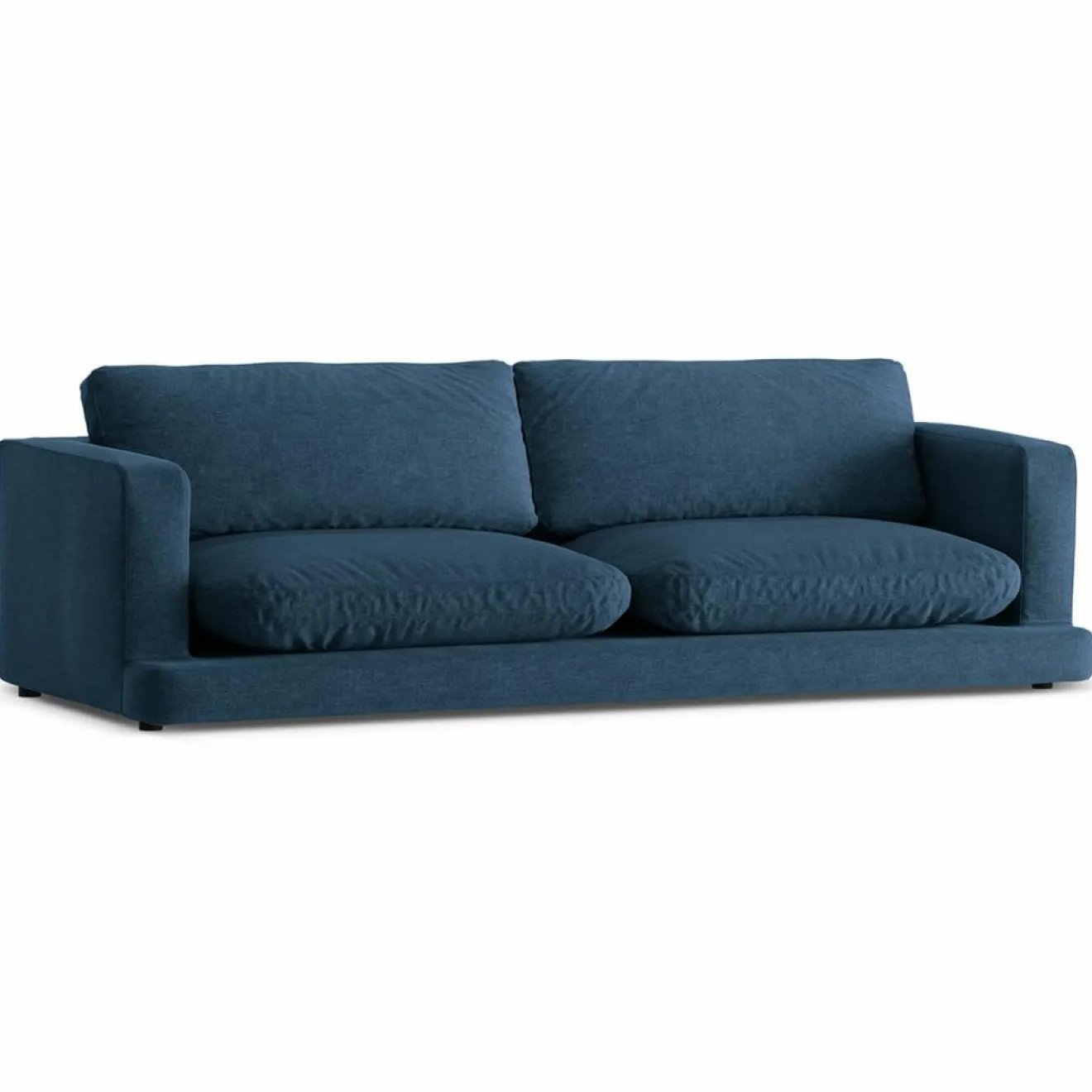Mazzini Sofas Canapé Daphne 4 Places Bleu Marine - 240x105x86 cm