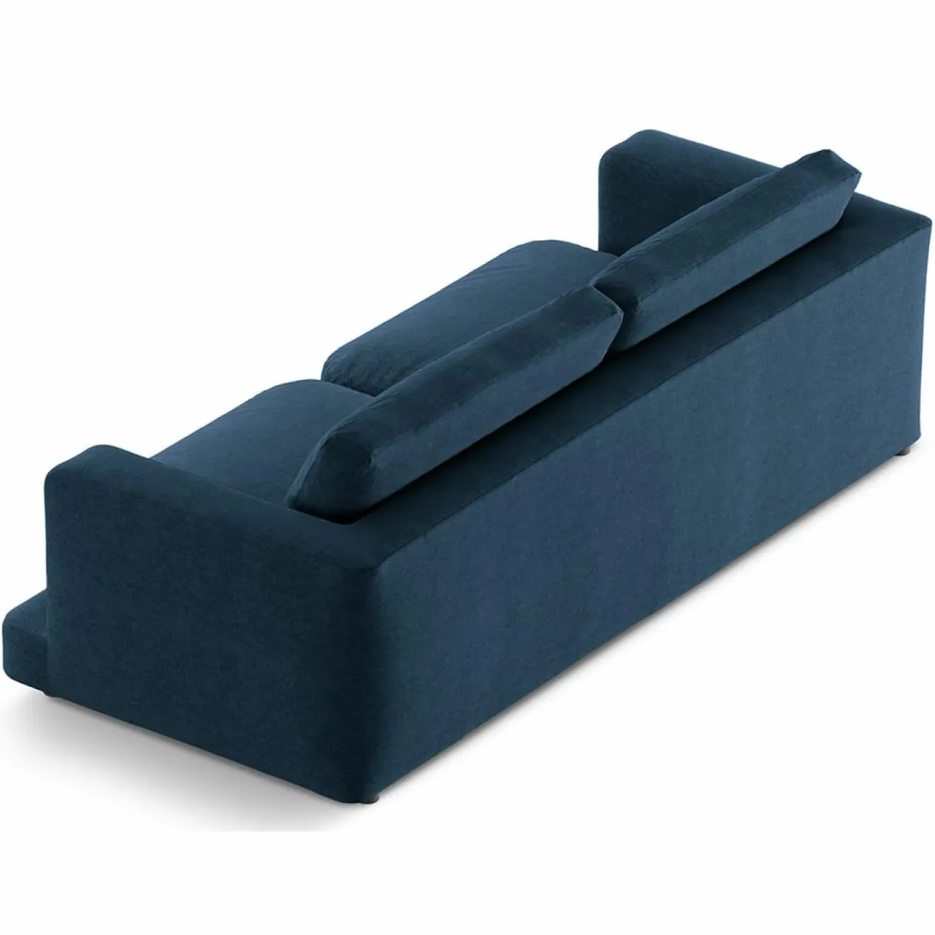 Mazzini Sofas Canapé Daphne 4 Places Bleu Marine - 240x105x86 cm