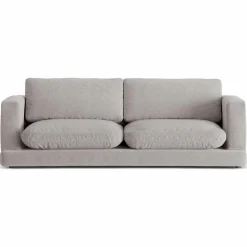 Mazzini Sofas Canapé Daphne 3 Places Gris chaud - 210x105x86 cm