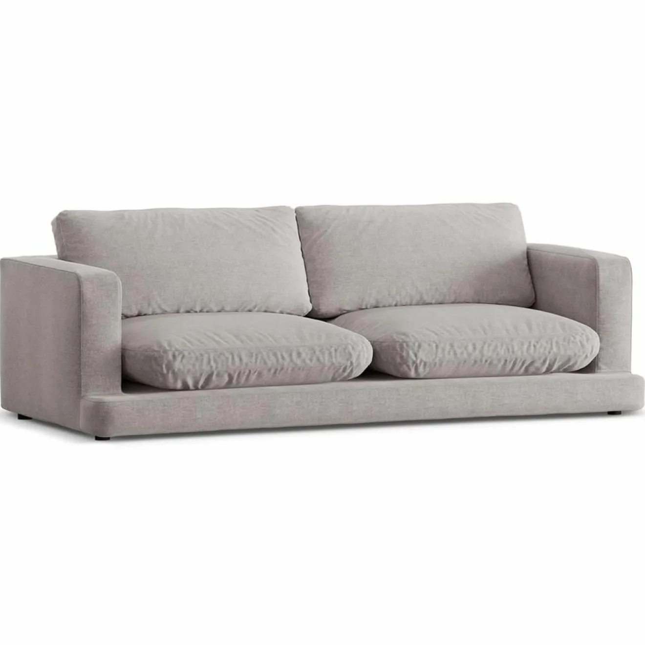 Mazzini Sofas Canapé Daphne 3 Places Gris chaud - 210x105x86 cm