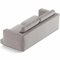 Mazzini Sofas Canapé Daphne 3 Places Gris chaud - 210x105x86 cm