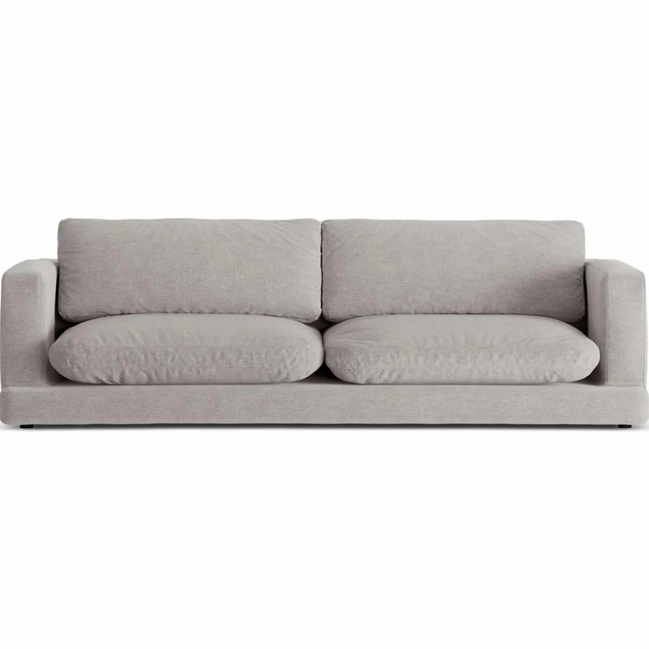 Mazzini Sofas Canapé Daphne 4 Places Gris chaud - 240x105x86 cm