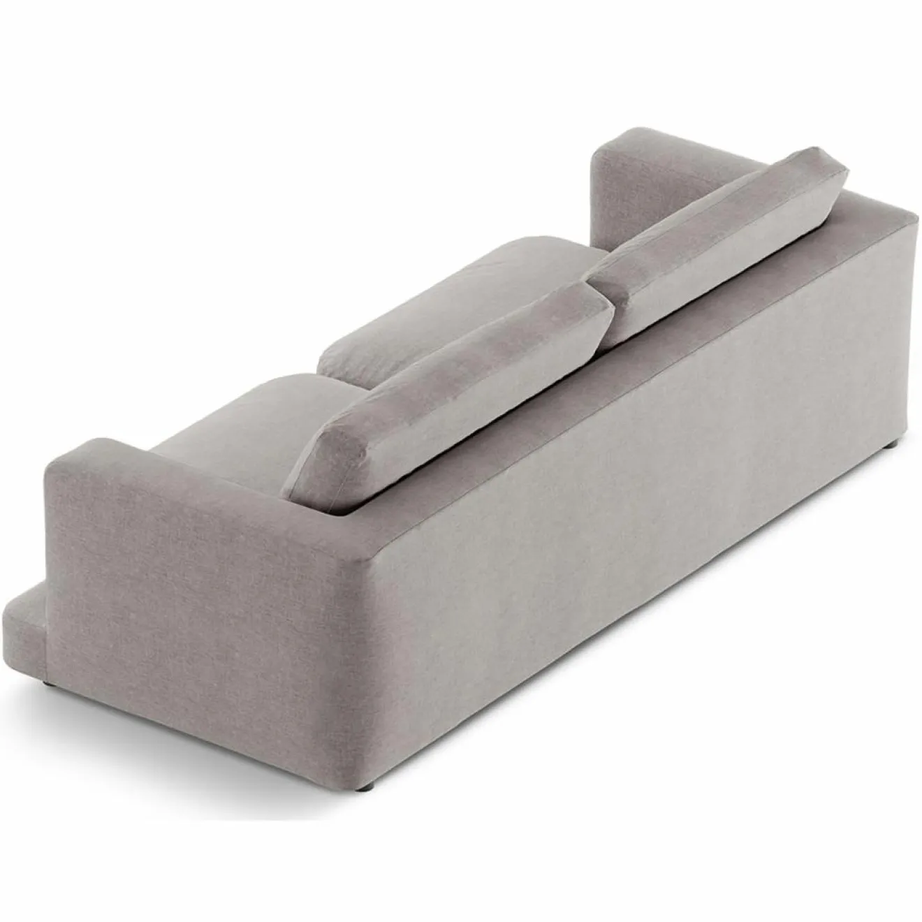 Mazzini Sofas Canapé Daphne 4 Places Gris chaud - 240x105x86 cm