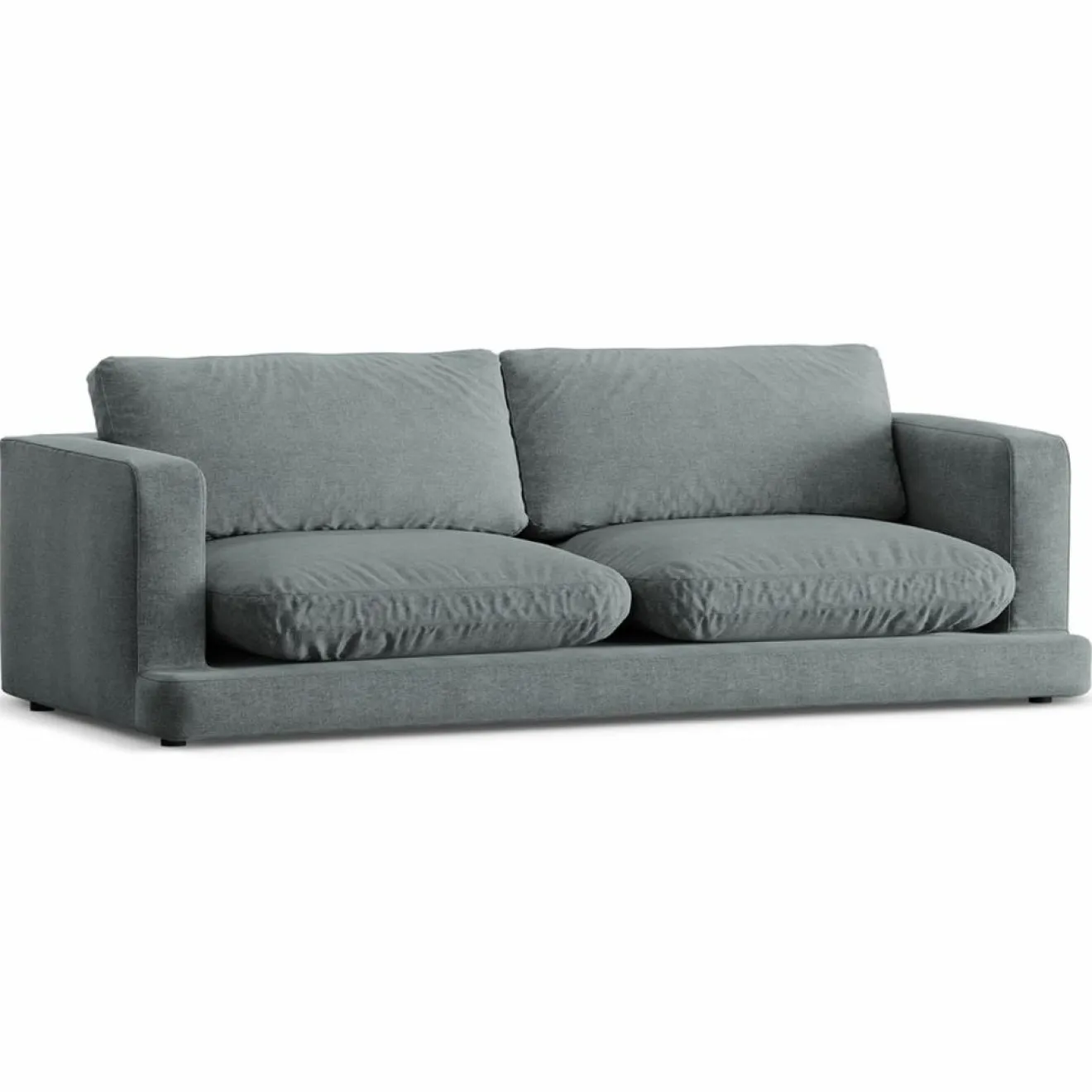 Mazzini Sofas Canapé Daphne 3 Places Gris Foncé - 210x105x86 cm