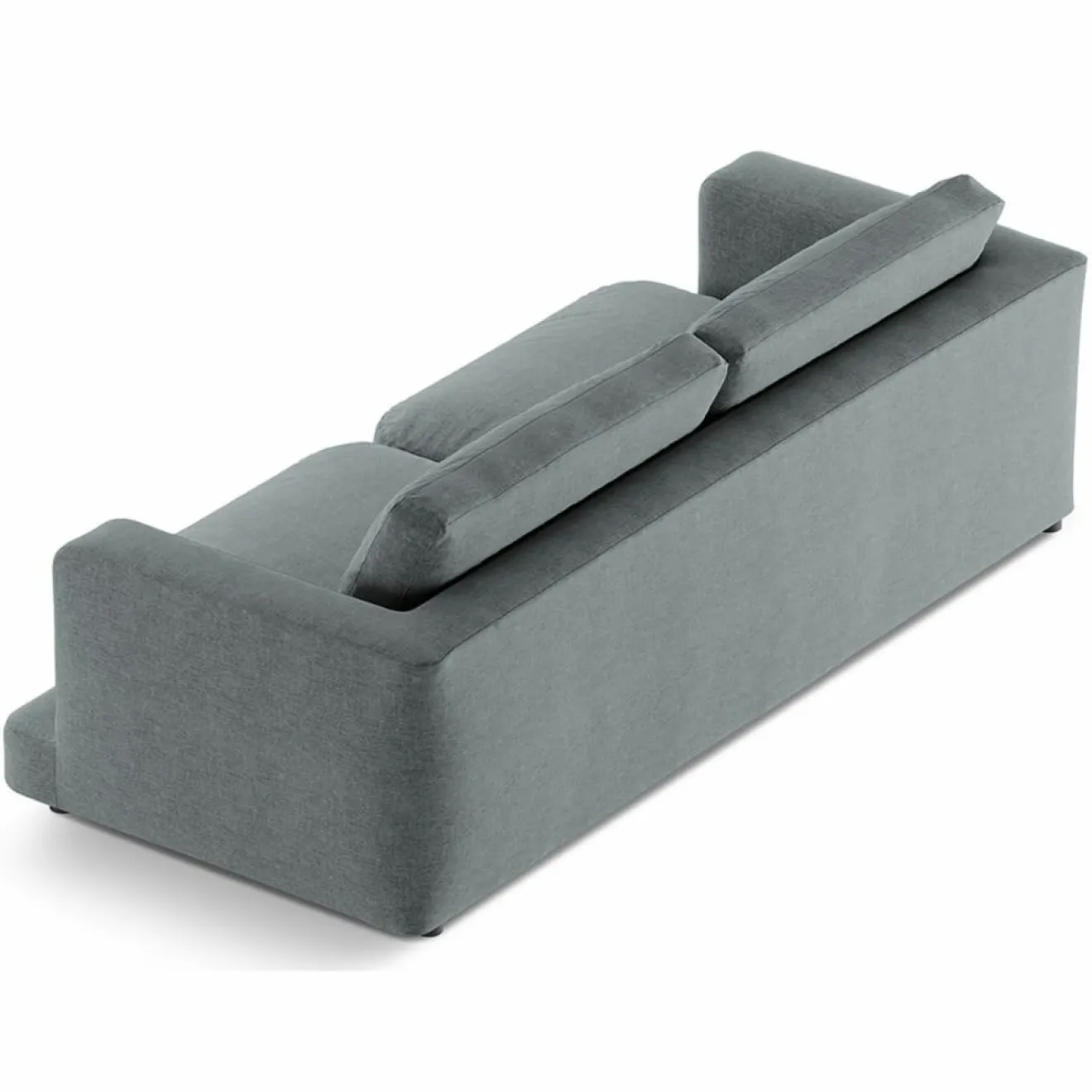 Mazzini Sofas Canapé Daphne 3 Places Gris Foncé - 210x105x86 cm