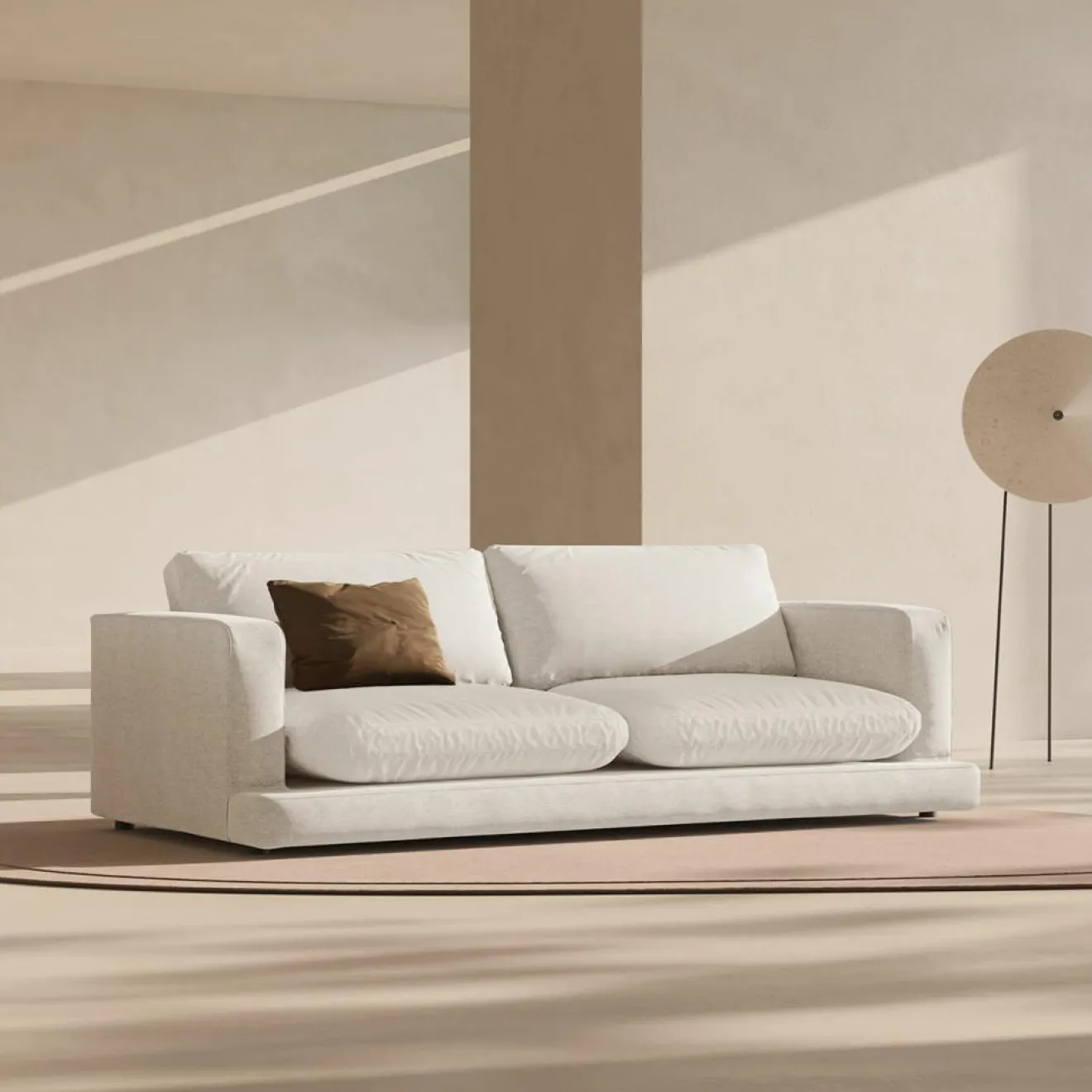 Mazzini Sofas Canapé Daphne 4 Places Ivoire - 240x105x86 cm