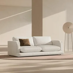 Mazzini Sofas Canapé Daphne 3 Places Ivoire - 210x105x86 cm