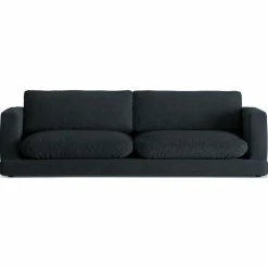 Mazzini Sofas Canapé Daphne 4 Places Noir - 240x105x86 cm