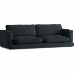 Mazzini Sofas Canapé Daphne 4 Places Noir - 240x105x86 cm