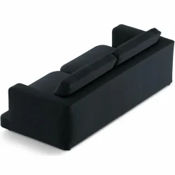 Mazzini Sofas Canapé Daphne 4 Places Noir - 240x105x86 cm