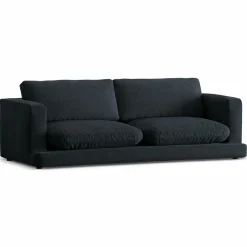 Mazzini Sofas Canapé Daphne 3 Places Noir - 210x105x86 cm