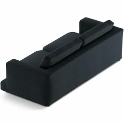 Mazzini Sofas Canapé Daphne 3 Places Noir - 210x105x86 cm