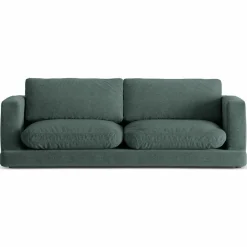 Mazzini Sofas Canapé Daphne 3 Places Vert mousse - 210x105x86 cm