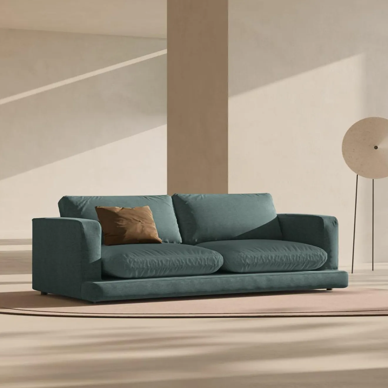 Mazzini Sofas Canapé Daphne 4 Places Vert mousse - 240x105x86 cm
