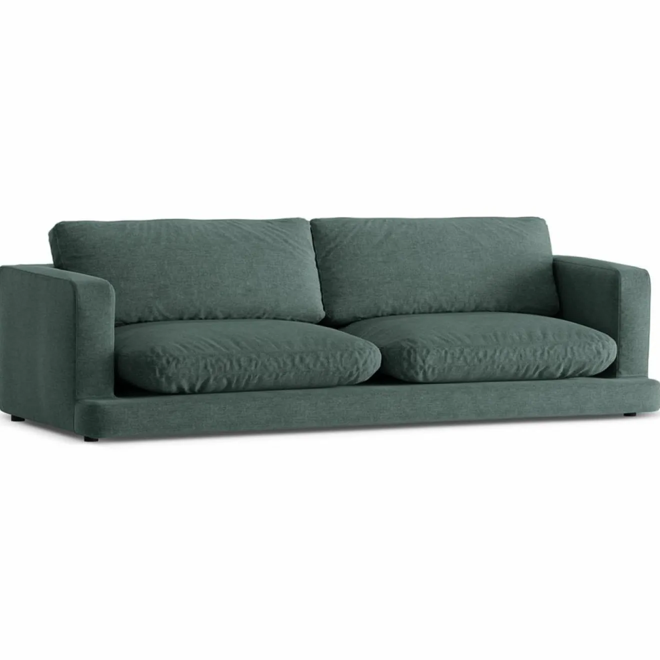 Mazzini Sofas Canapé Daphne 4 Places Vert mousse - 240x105x86 cm