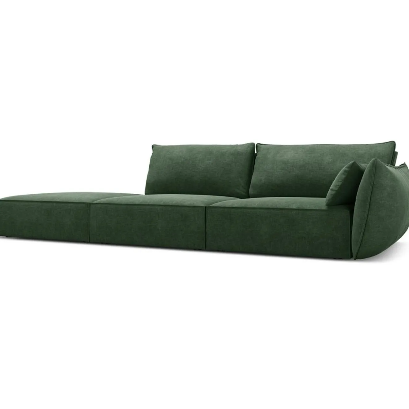 New Mazzini Sofas Canapé droit Vanda 4 Places vert bouteille - 286x100x85 cm