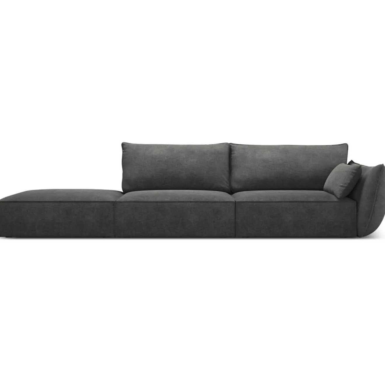 Hot Mazzini Sofas Canapé droit Vanda 4 Places gris - 286x100x85 cm
