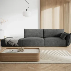 Hot Mazzini Sofas Canapé droit Vanda 4 Places gris - 286x100x85 cm