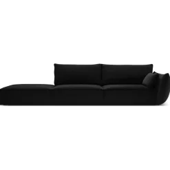 Sale Mazzini Sofas Canapé droit Velours Vanda 4 Places noir - 286x100x85 cm