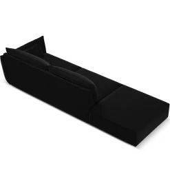 Sale Mazzini Sofas Canapé droit Velours Vanda 4 Places noir - 286x100x85 cm