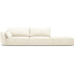 Best Mazzini Sofas Canapé gauche Vanda 4 Places beige clair - 286x100x85 cm