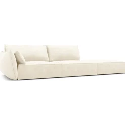 Best Mazzini Sofas Canapé gauche Vanda 4 Places beige clair - 286x100x85 cm