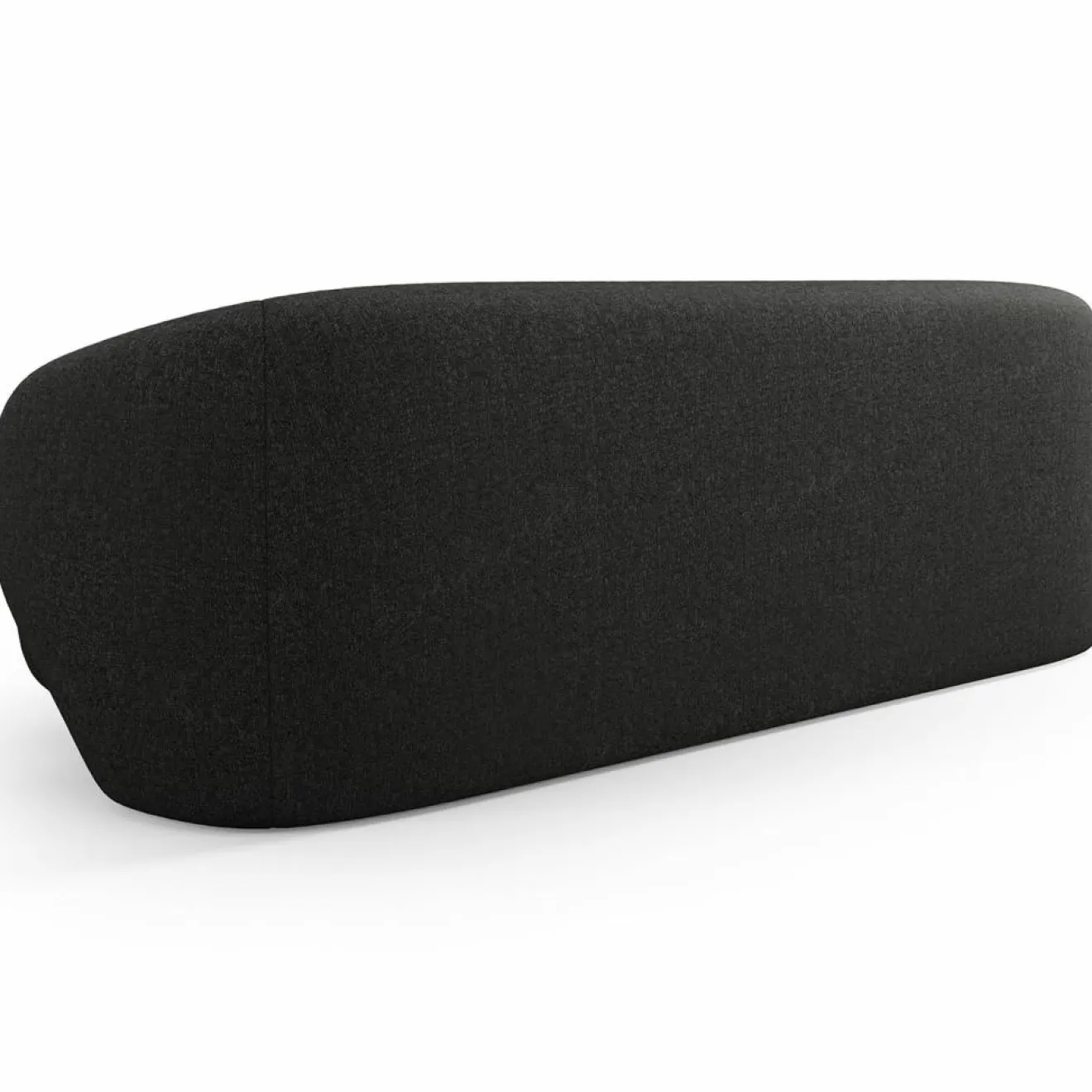 Mazzini Sofas Canapé Linden 3 Chenille Places noir - 204x102x72 cm