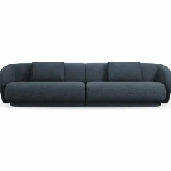 Mazzini Sofas Canapé Linden Chenille 4 Places bleu - 304x102x72 cm