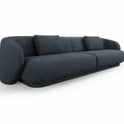 Mazzini Sofas Canapé Linden Chenille 4 Places bleu - 304x102x72 cm