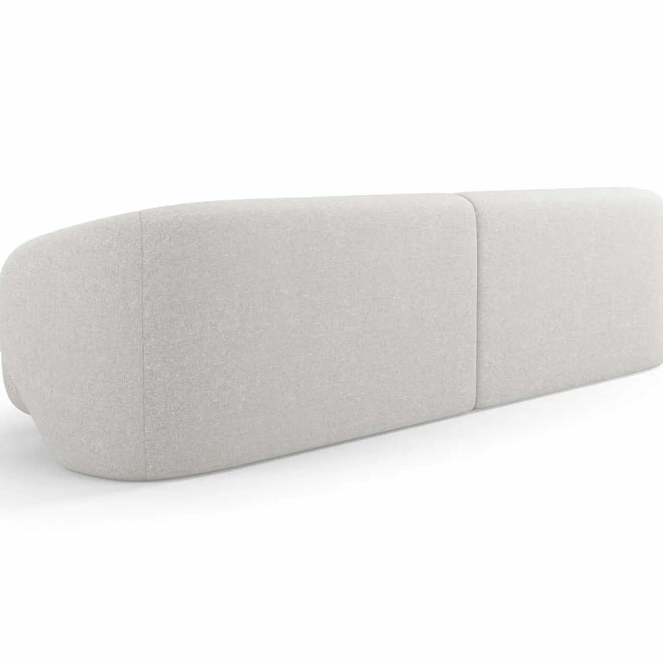 Mazzini Sofas Canapé Linden Chenille 4 Places argenté chiné - 304x102x72 cm