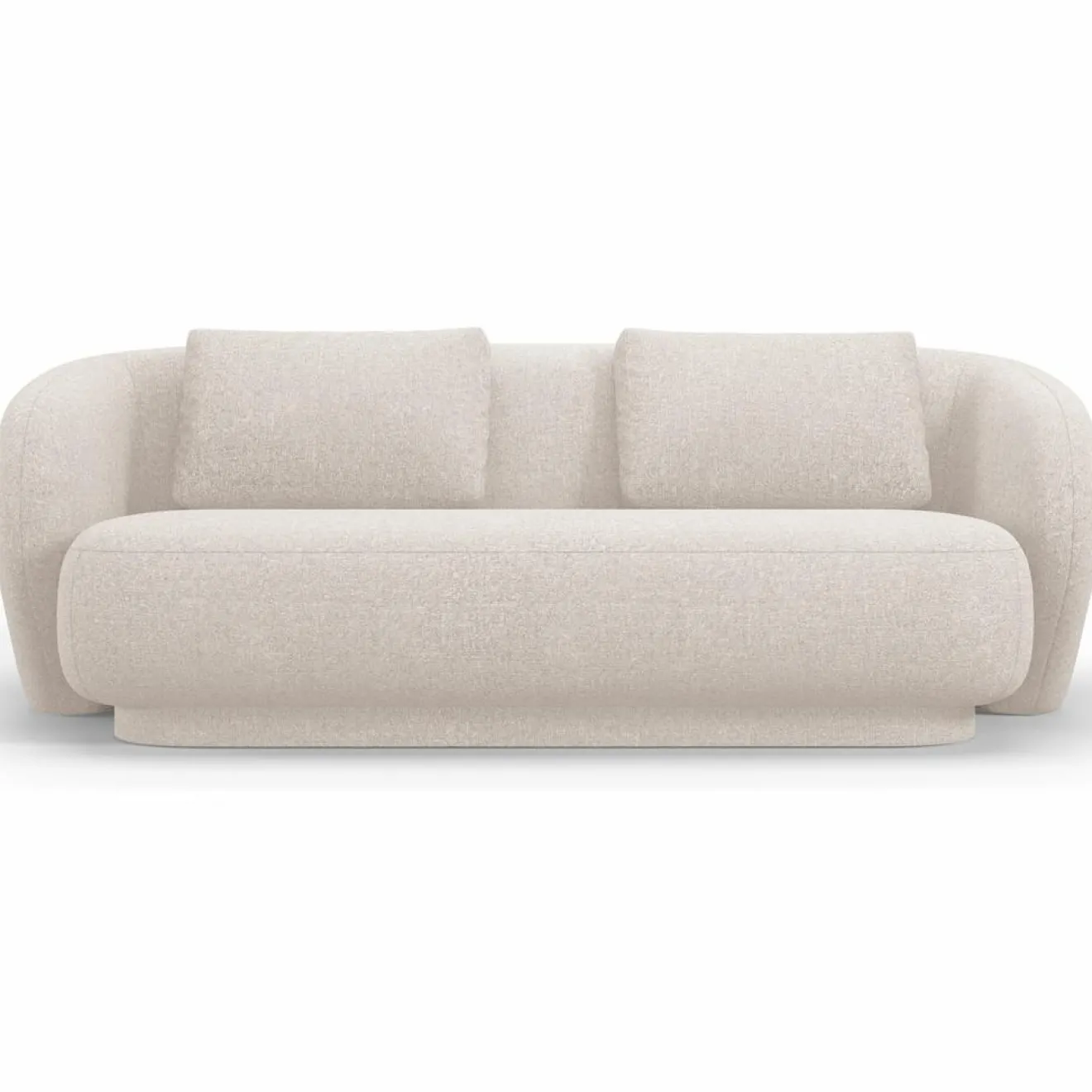 Hot Mazzini Sofas Canapé Linden Chenille 2 Places beige - 169x102x72 cm