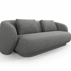 Outlet Mazzini Sofas Canapé Linden Chenille 2 Places gris foncé - 169x102x72 cm
