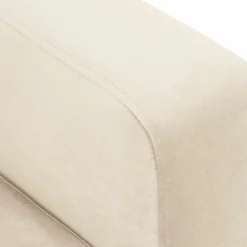Mazzini Sofas Canapé Panoramique droit Velours Venus 6 Places beige clair - 326x236x90 cm
