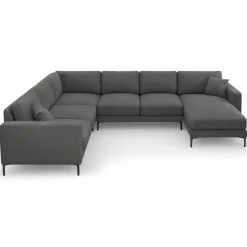 Mazzini Sofas Canapé Panoramique gauche Venus 6 Places gris foncé - 326x236x90 cm