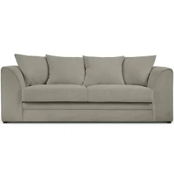 Best Mazzini Sofas Canapé Quince Velours côtelé 3 Places gris clair - 182x92x80 cm