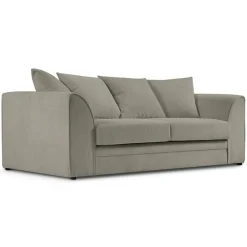 Best Mazzini Sofas Canapé Quince Velours côtelé 3 Places gris clair - 182x92x80 cm