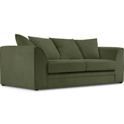 Best Mazzini Sofas Canapé Quince Velours côtelé 3 Places vert - 182x92x80 cm