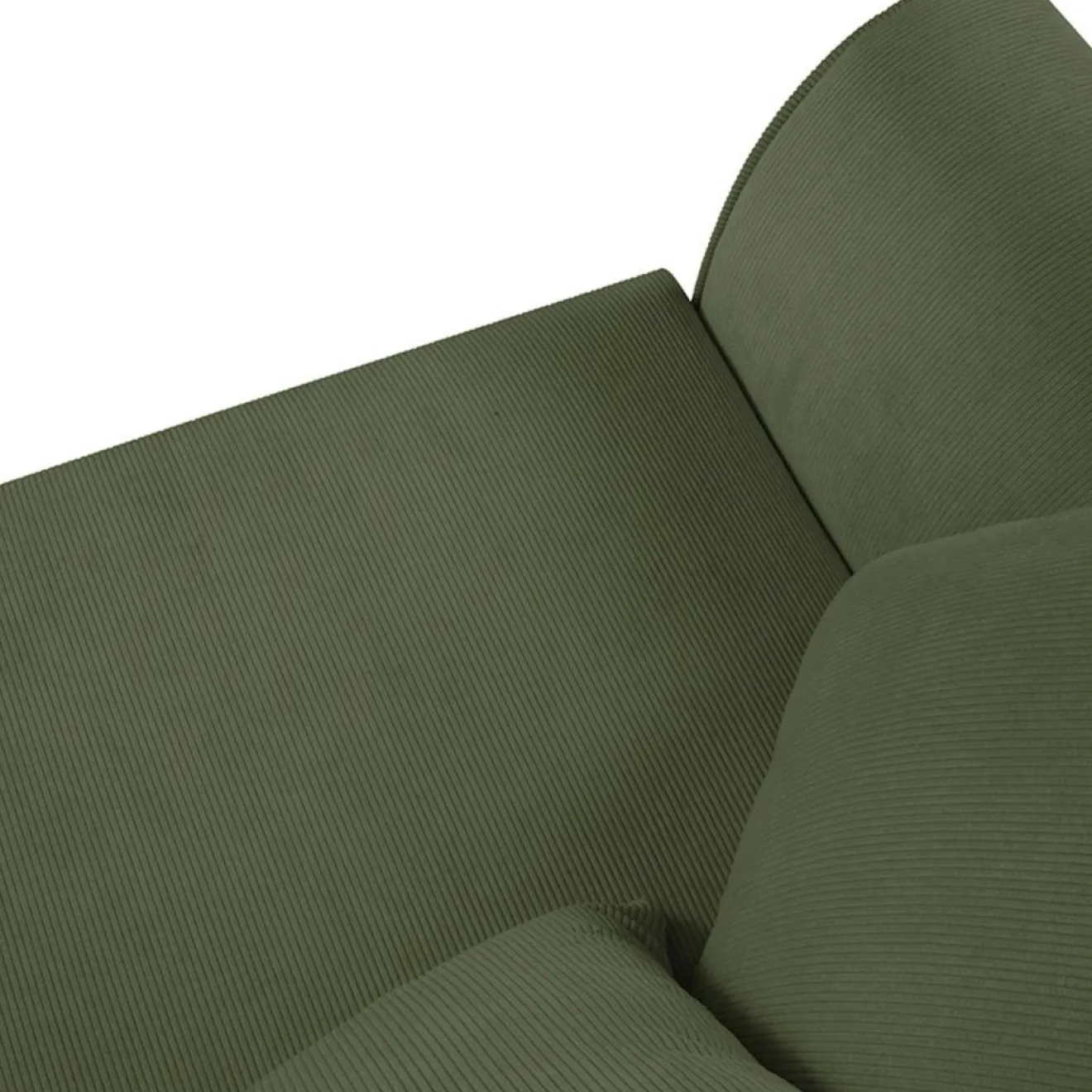Best Mazzini Sofas Canapé Quince Velours côtelé 3 Places vert - 182x92x80 cm