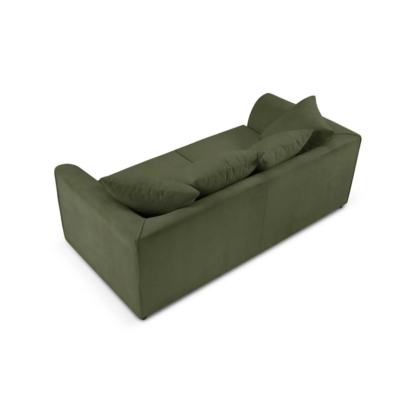 Best Mazzini Sofas Canapé Quince Velours côtelé 3 Places vert - 182x92x80 cm