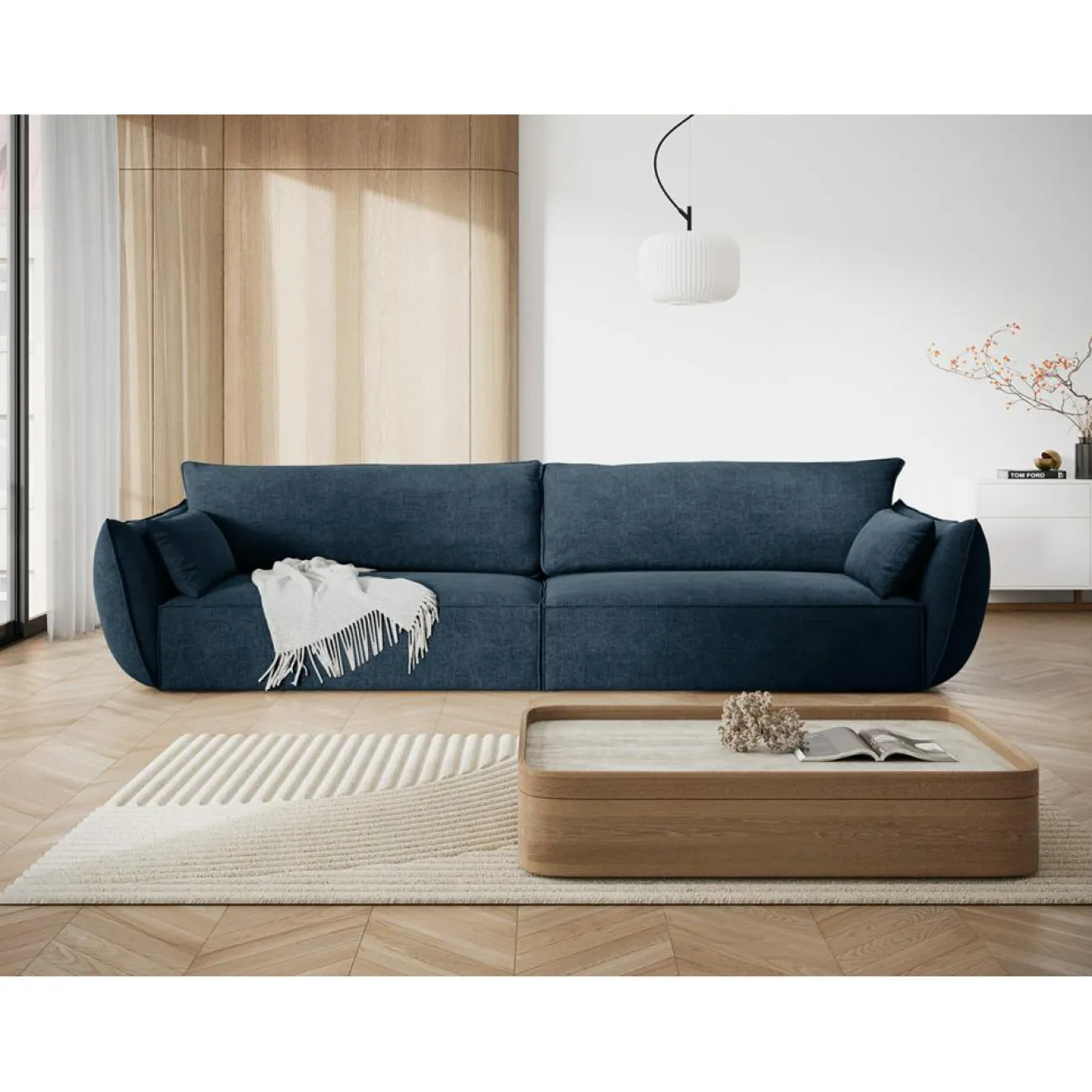 Sale Mazzini Sofas Canapé Vanda 4 Places bleu roi - 248x100x85 cm