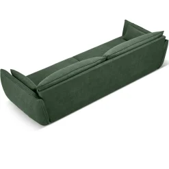 Mazzini Sofas Canapé Vanda 4 Places vert bouteille - 248x100x85 cm