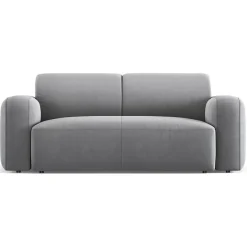 Mazzini Sofas Canapé Velours Jasmin 2 Places gris - 170x95x72 cm