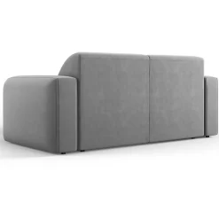 Mazzini Sofas Canapé Velours Jasmin 2 Places gris - 170x95x72 cm