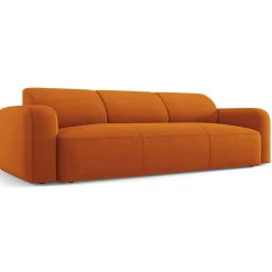 Mazzini Sofas Canapé Velours Jasmin 3 Places terracotta - 235x95x72 cm