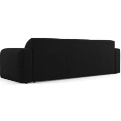 Outlet Mazzini Sofas Canapé Velours Jasmin 3 Places noir - 235x95x72 cm