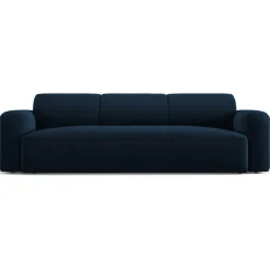 Clearance Mazzini Sofas Canapé Velours Jasmin 3 Places bleu roi - 235x95x72 cm