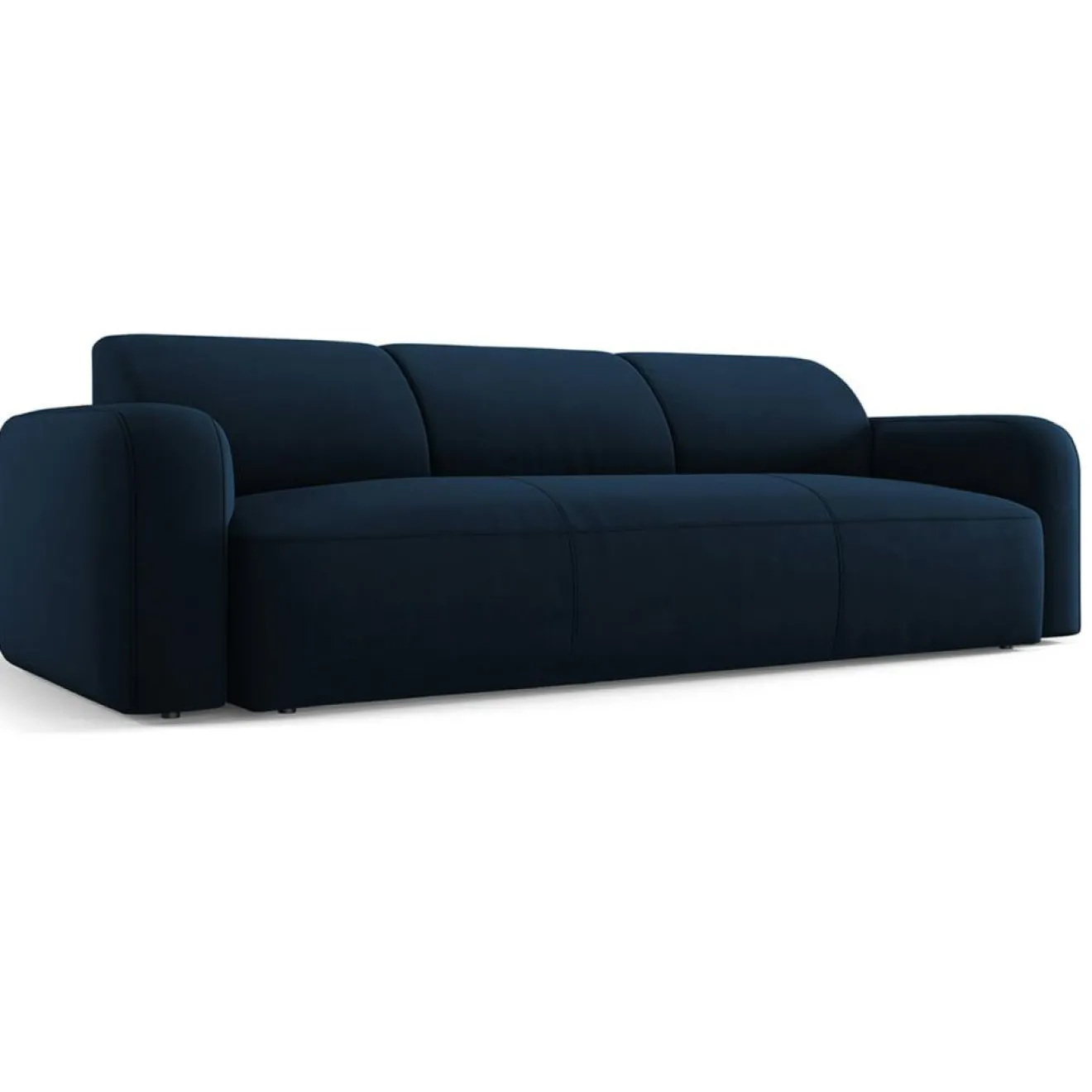 Clearance Mazzini Sofas Canapé Velours Jasmin 3 Places bleu roi - 235x95x72 cm